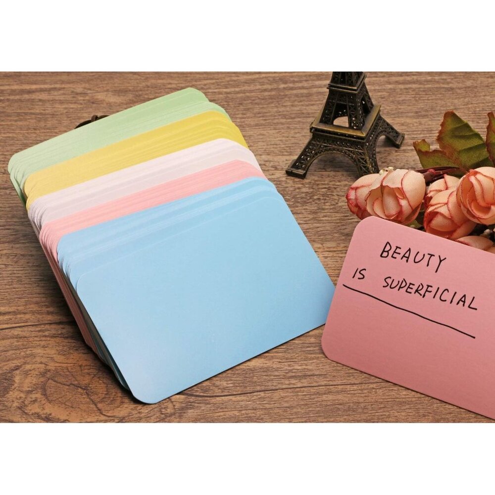 100PCS Small Blank Paper Message Note Business Cards Double-Sided Mini Greeting - Picture 2 of 6